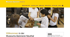 Desktop Screenshot of museums-spinnerei.ch